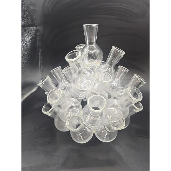 Vtg Glass Beaker Plant Propagation Station Test Tube Vase Rooter 2 Piece Set 8” - Picture 2 of 5